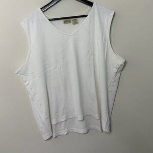 St. John’s Bay White Sleeveless Ribbed Tank